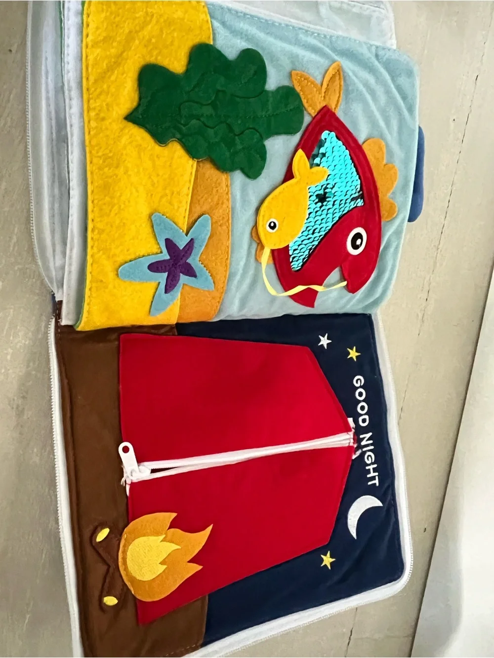 Curious Columbus Away We Go Fabric Activity Book Quiet Busy Book Travel Toddler